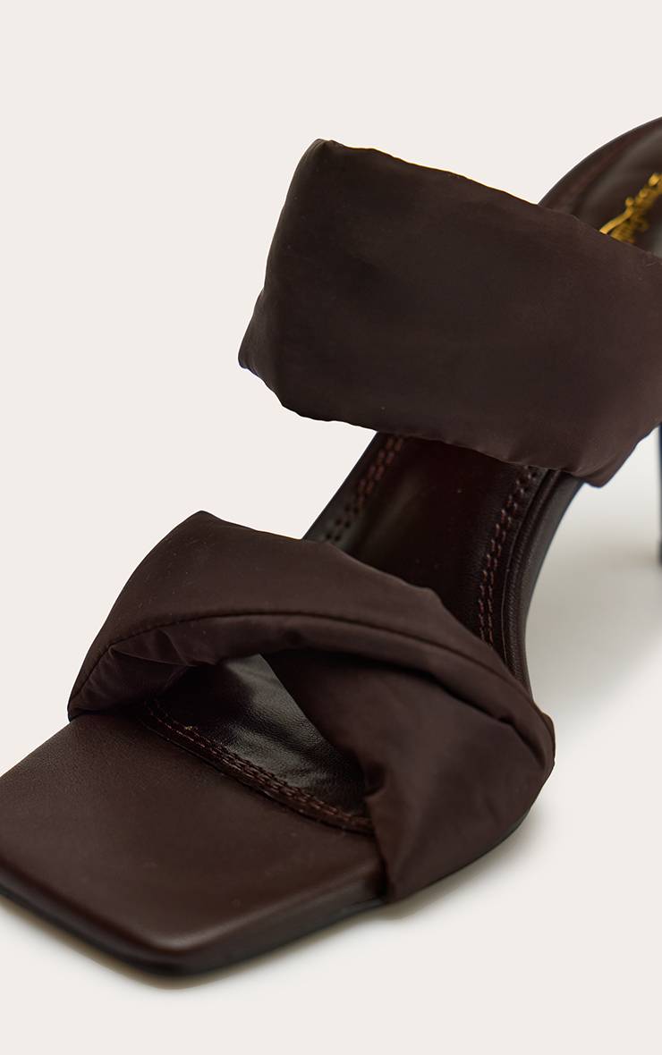 Chocolat Mules À Talons Rembourrées En Néoprène