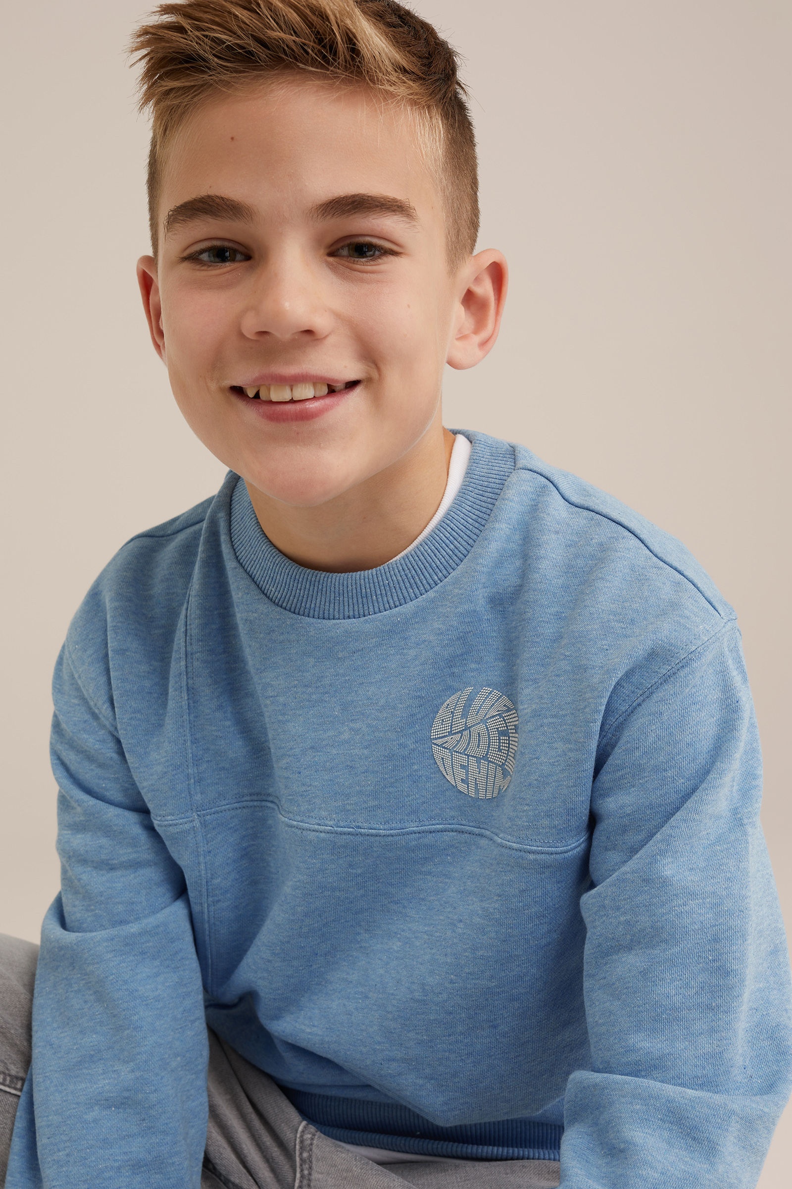 Jongen sweater met opdruk Blue Ridge Lichtblauw