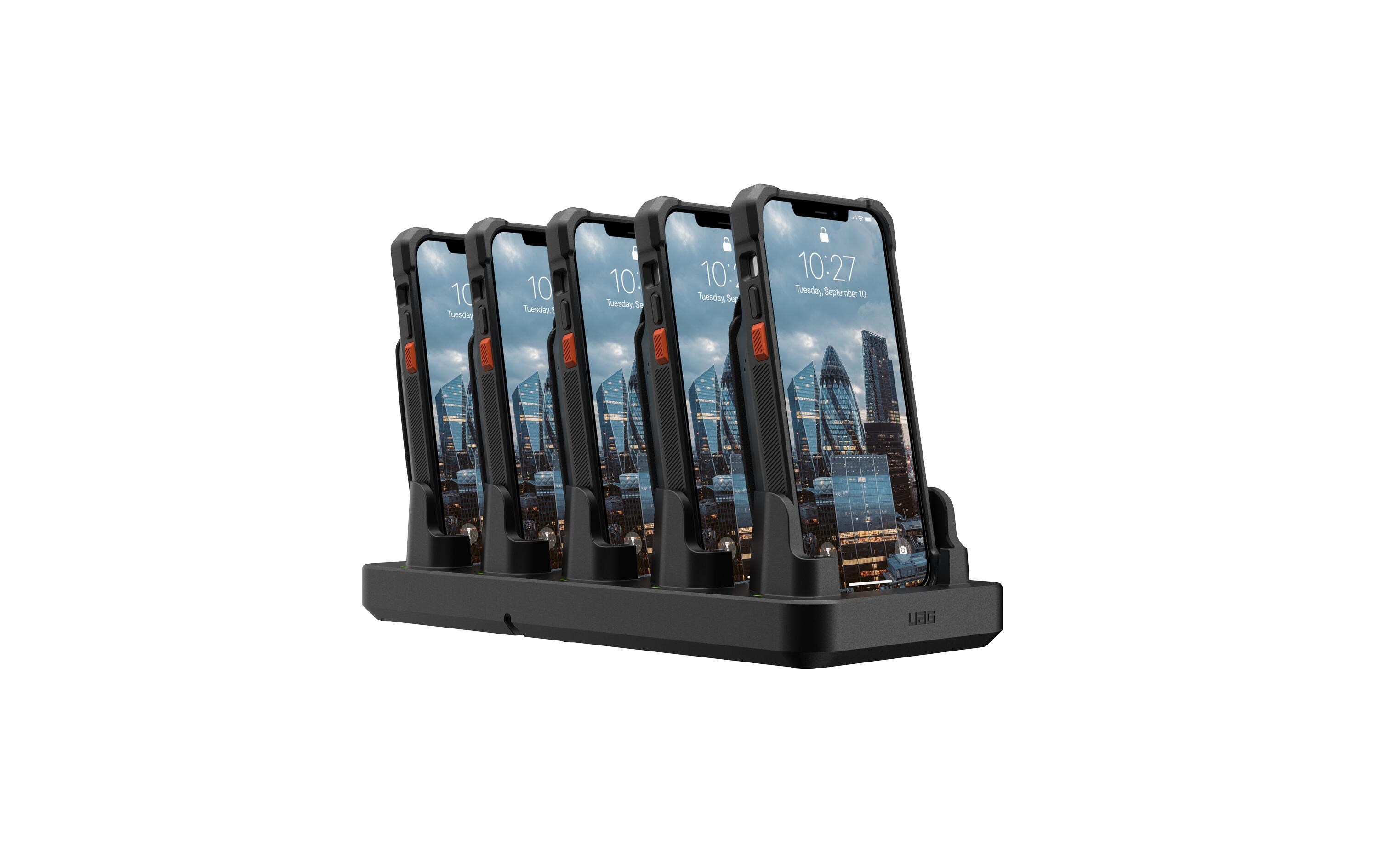 Ladestation Workflow 5 Slot Case Charger Schwarz<br>USB-Ladestation zum Laden von bis zu fünf Geräten