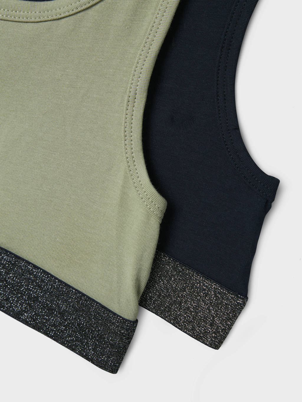 bh top - set van 2 lichtgroen/zwart