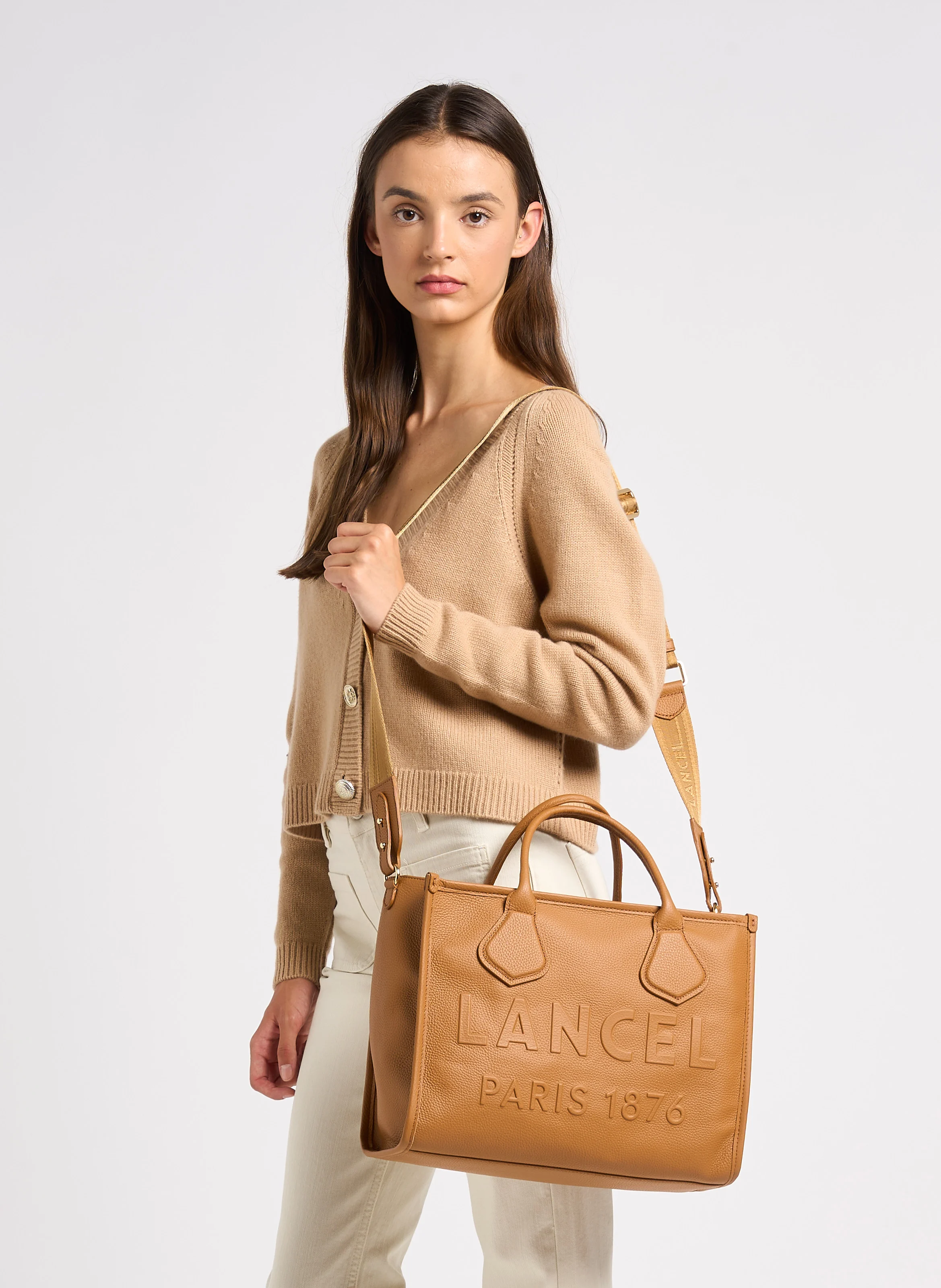 JOUR M - Cabas en cuir | Beige