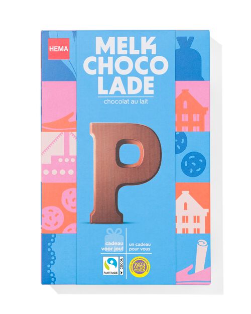 lettre P en chocolat au lait 140g
