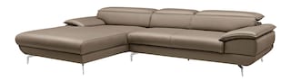 MONDO Ecksofa HOYA L 193 x 314 cm Leder stonegrau