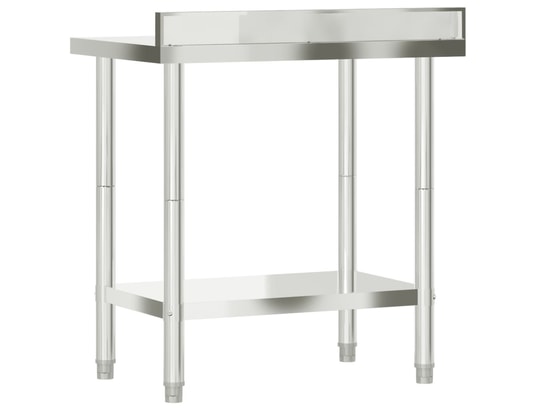 VIDAXL - Mobilier de cuisine Table de travail de cuisine avec dosseret 82,5x55x93 cm inox
