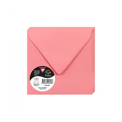 Pollen - 20 Enveloppes - 140 x 140 mm - 120 g/m² - rose litchi