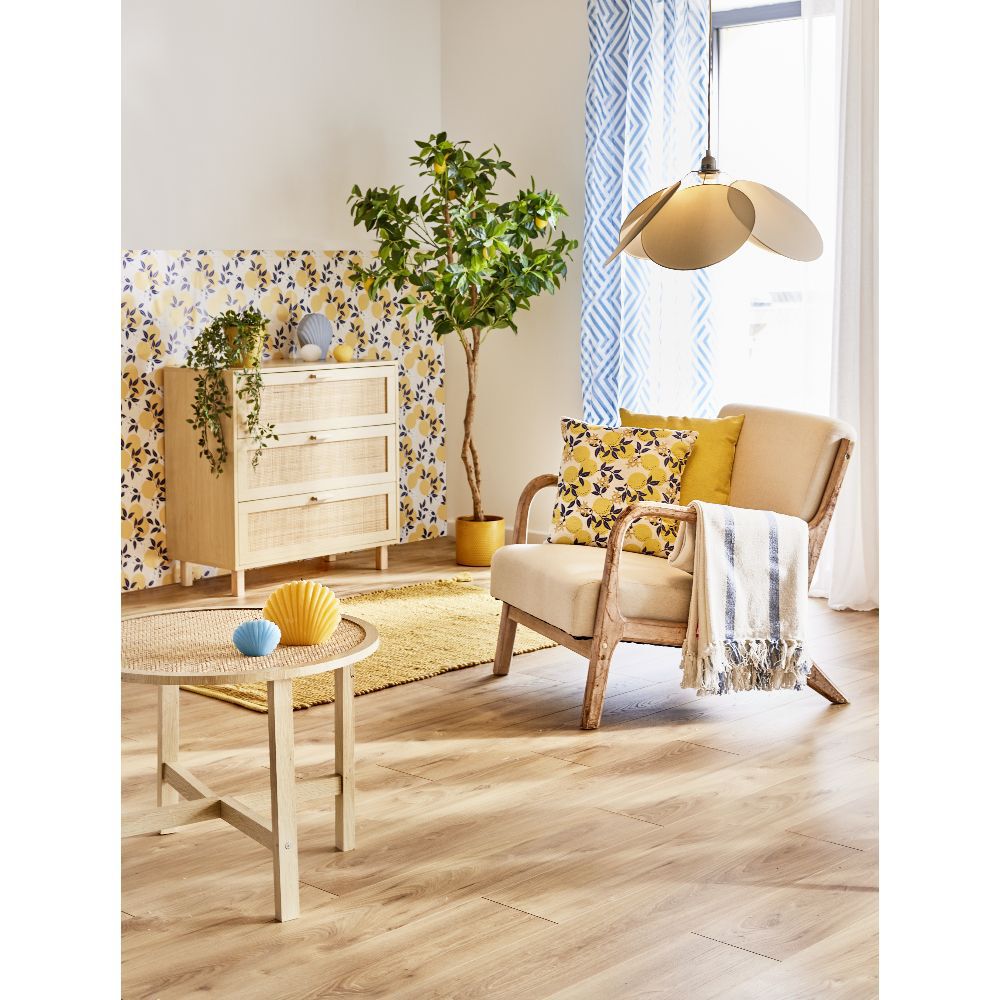 Suspension fleur forme pétale blanc crème Ø60xH80cm