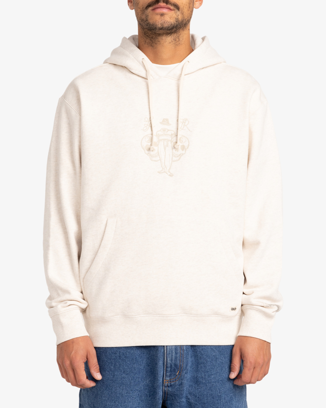 Rvca Invisible Man Hoodie Oatmeal Heather