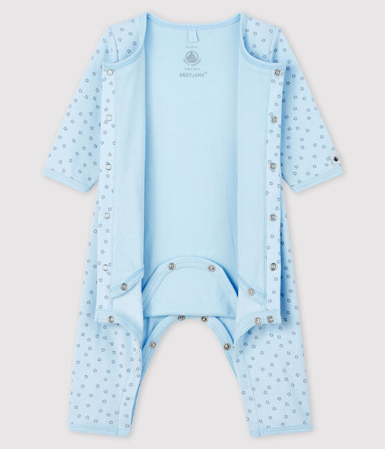 Bodyjama sans pieds étoiles bébé garçon en coton biologique