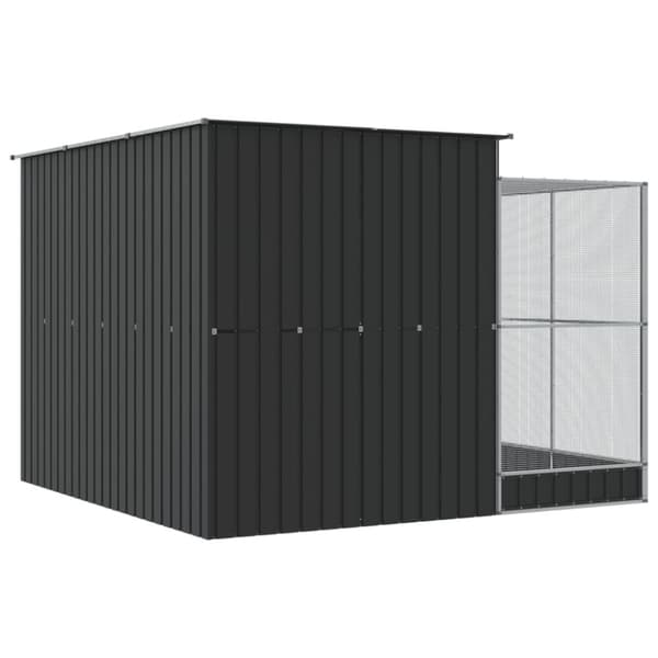 vidaXL Voliere med forlengelse sølv 290x303x216 cm stål