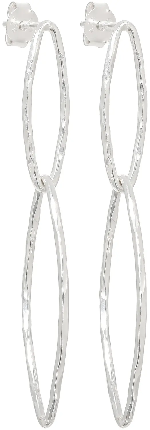 Ohrstecker - Hammered Oval