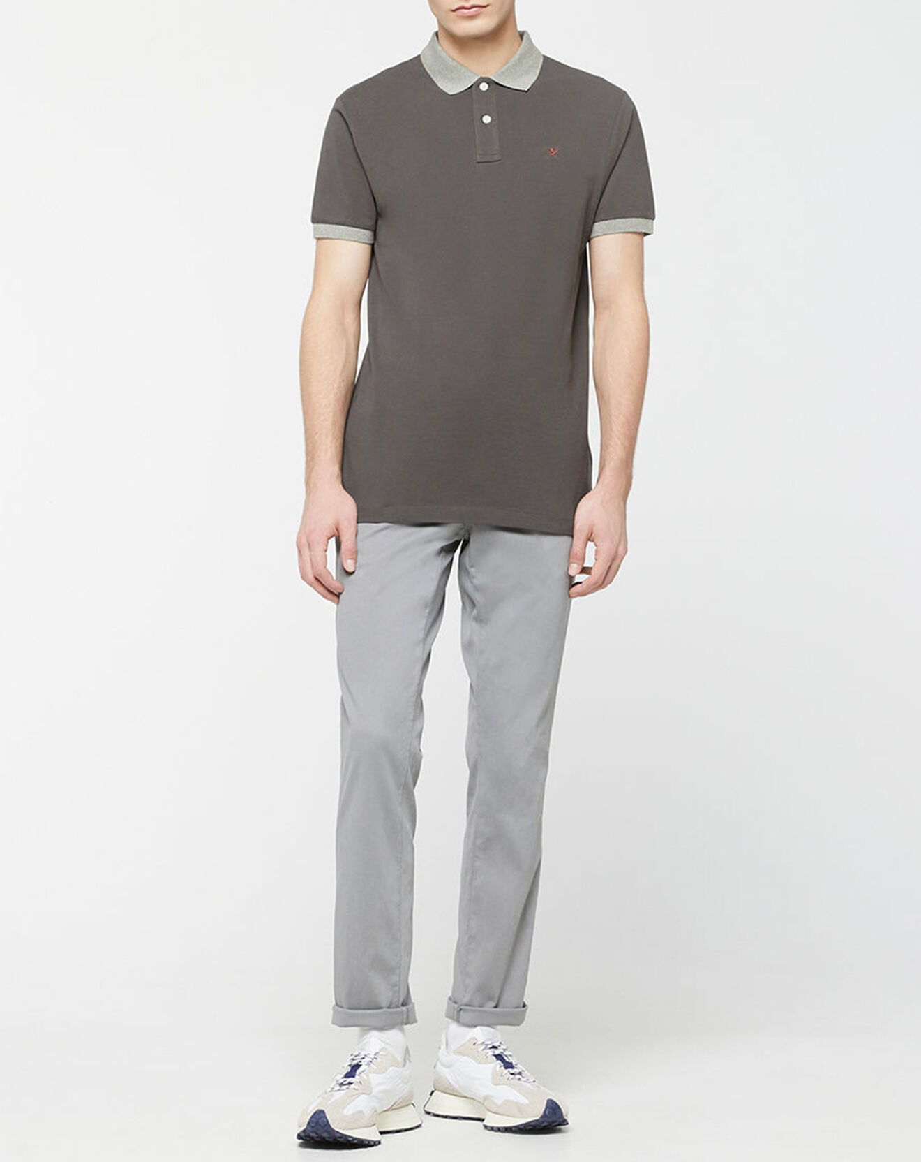 Hackett London Polo Regular Fit gris foncé