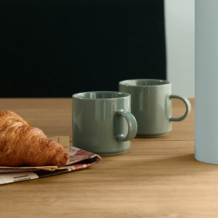 Stelton - Kaffee Tasse, hellgrau (2er-Set)