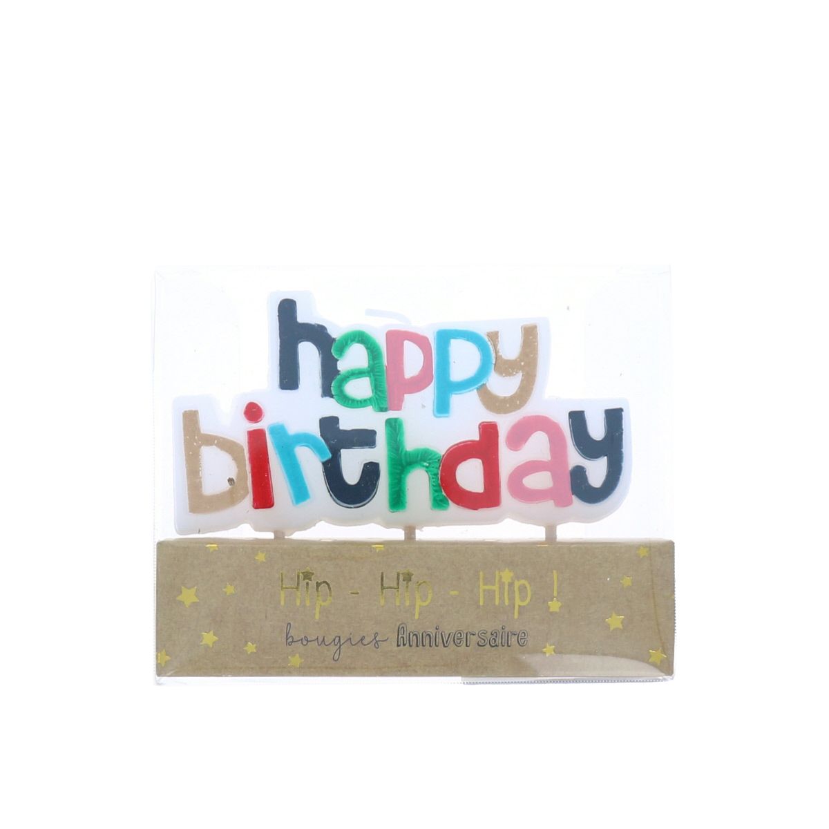 Bougie Happy birthday multicolore Surprise Partie !
