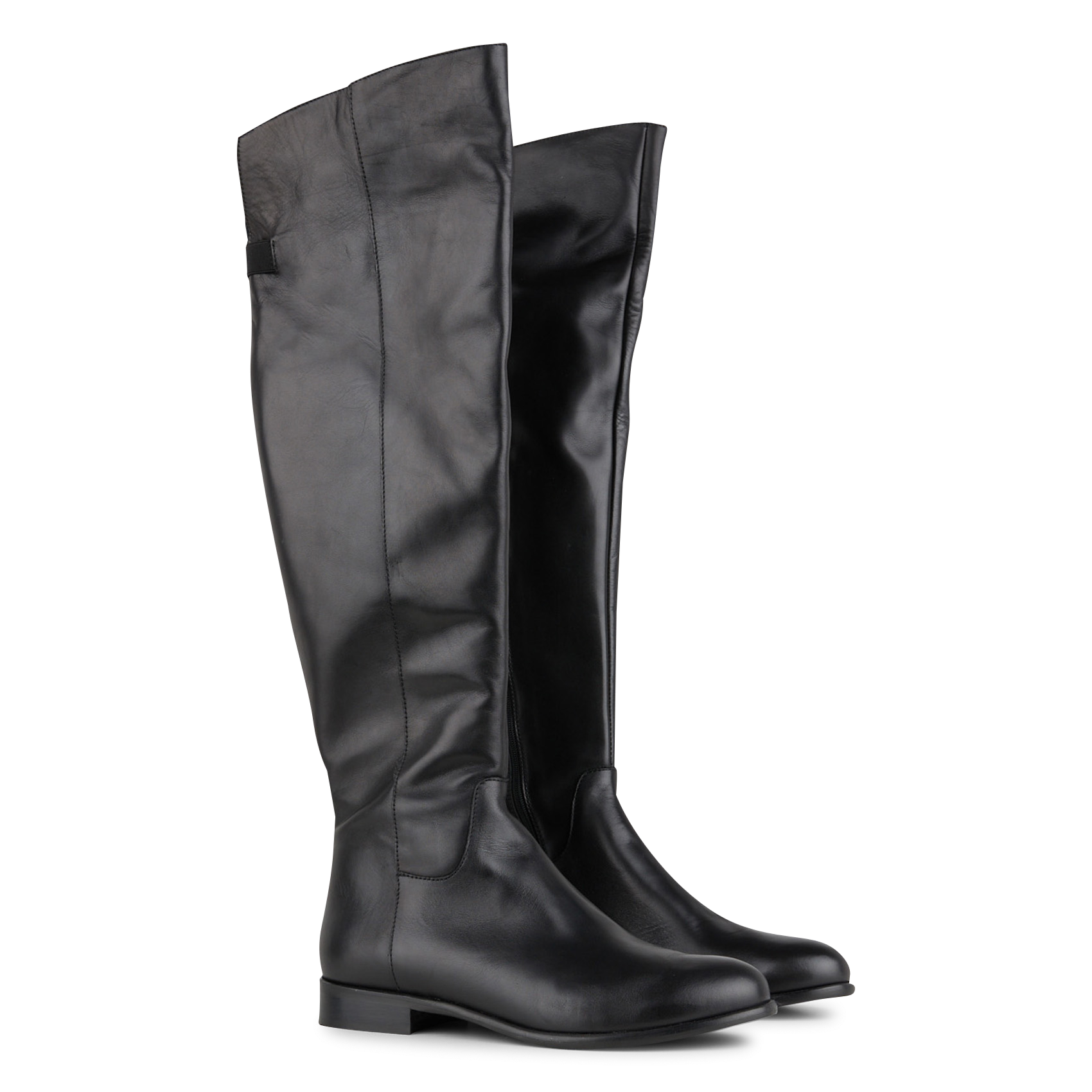 LAUREN - Bottes hautes en cuir | Noir