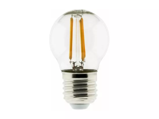 Ampoule déco filament LED sphérique 4W E27 470lm 2700K - Blanc chaud - Zenitech
