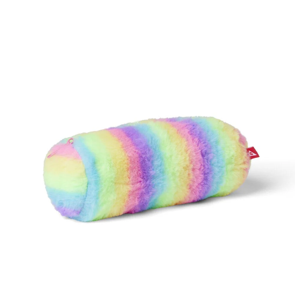 Trousse fausse fourrure polyester multicolore Ø7xL21cm