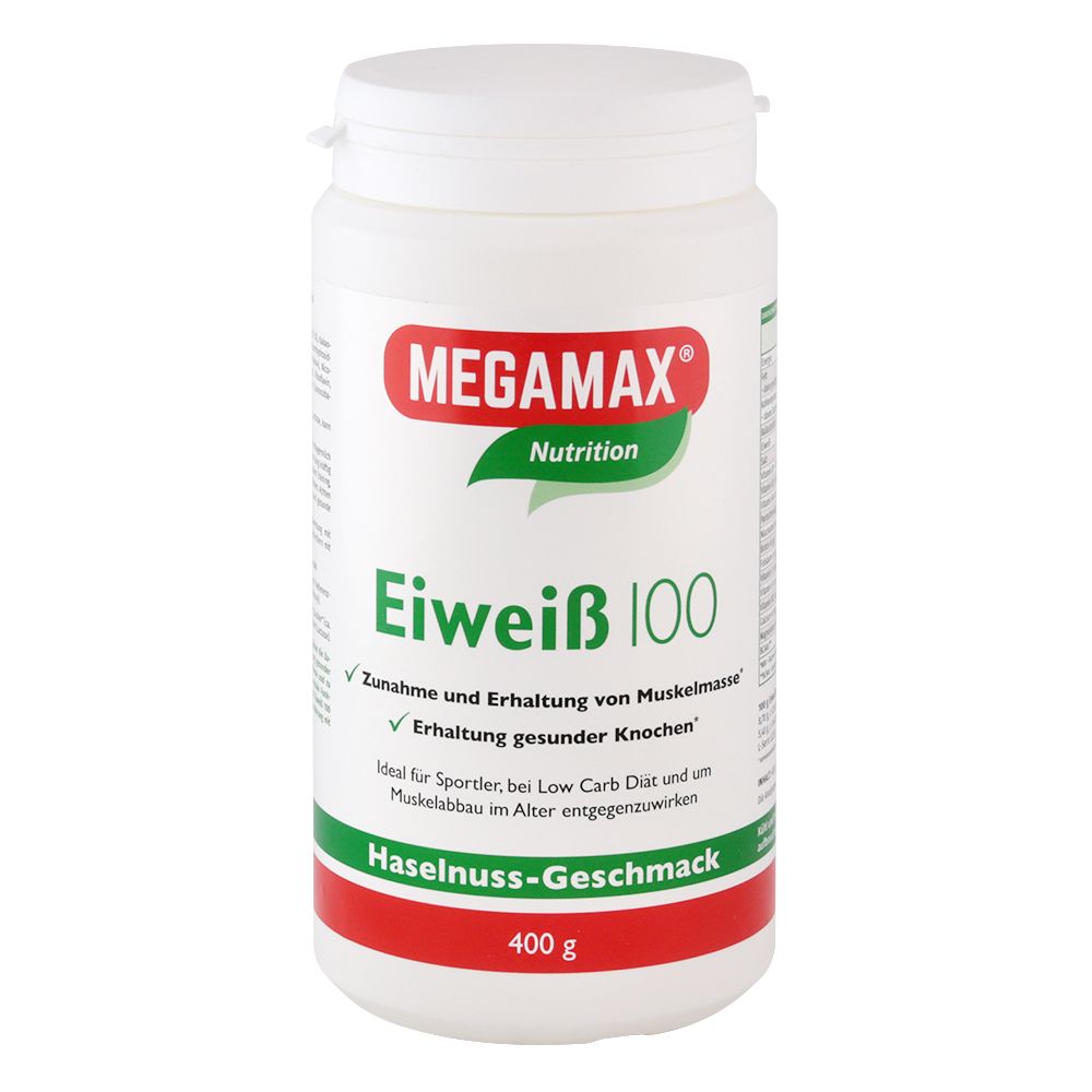 MEGAMAX® Nutrition Eiweiß 100 Haselnuss-Geschmack