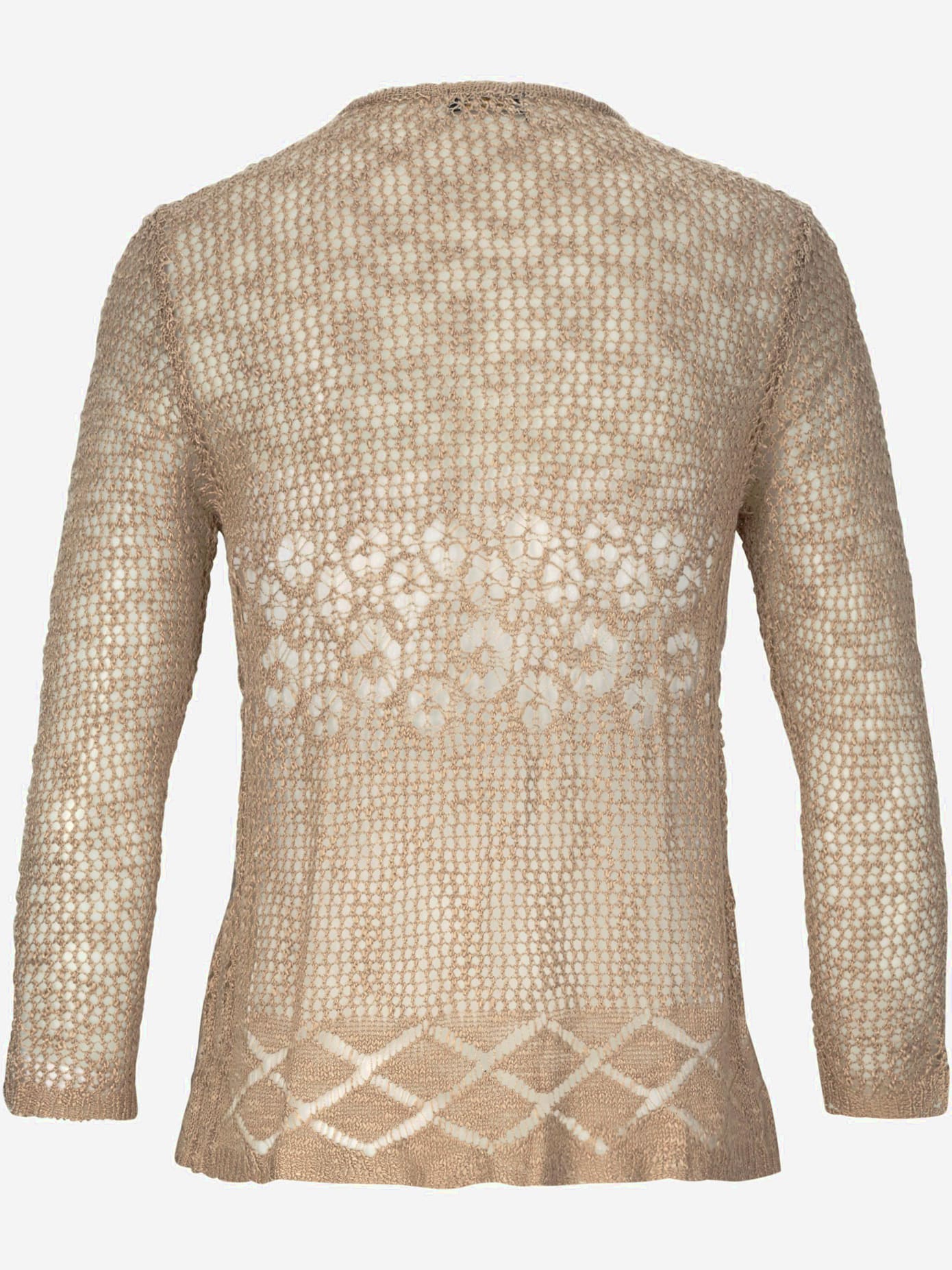Veste en tricot cardigan motif ajouré