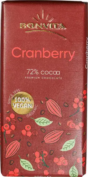 Chocoladereep puur cranberry