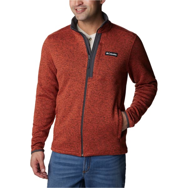 Veste polaire randonnée COLUMBIA SWEATER WEATHER FULL ZIP WARP RED HEATHER/SHARK
