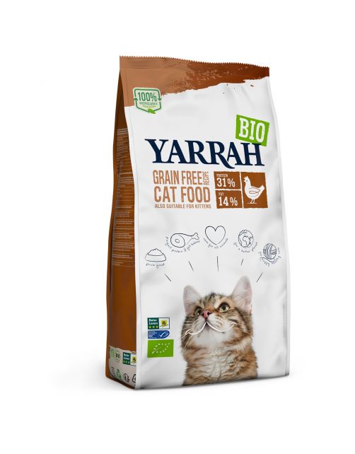 Yarrah Biologisch Grain-Free Kip - Kattenvoer