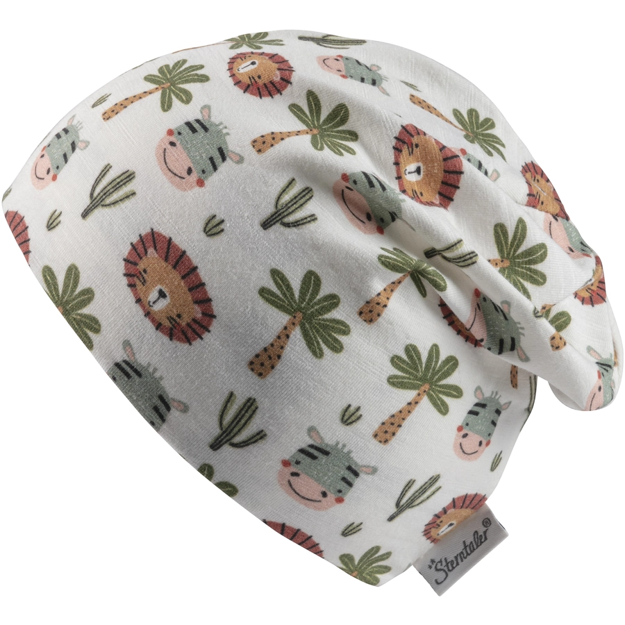 Sterntaler Slouch-Beanie Safaritiere ecru