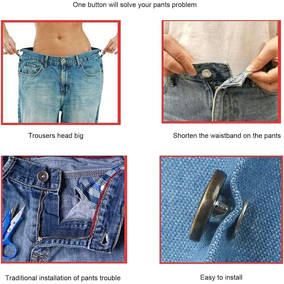 Jeansknapper 10-pakning model 1