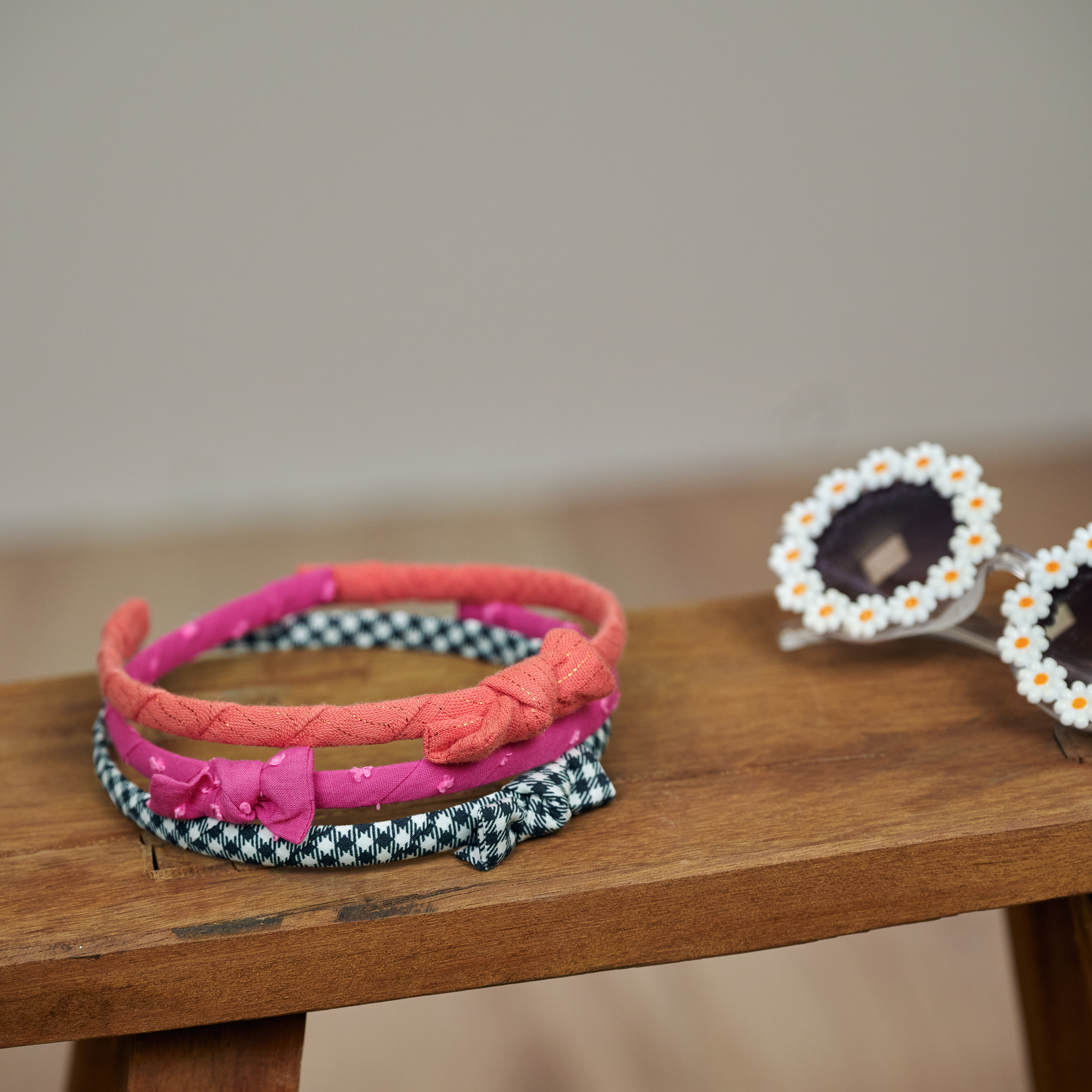 Serre-Tête Fin Gaze Lurex Corail
