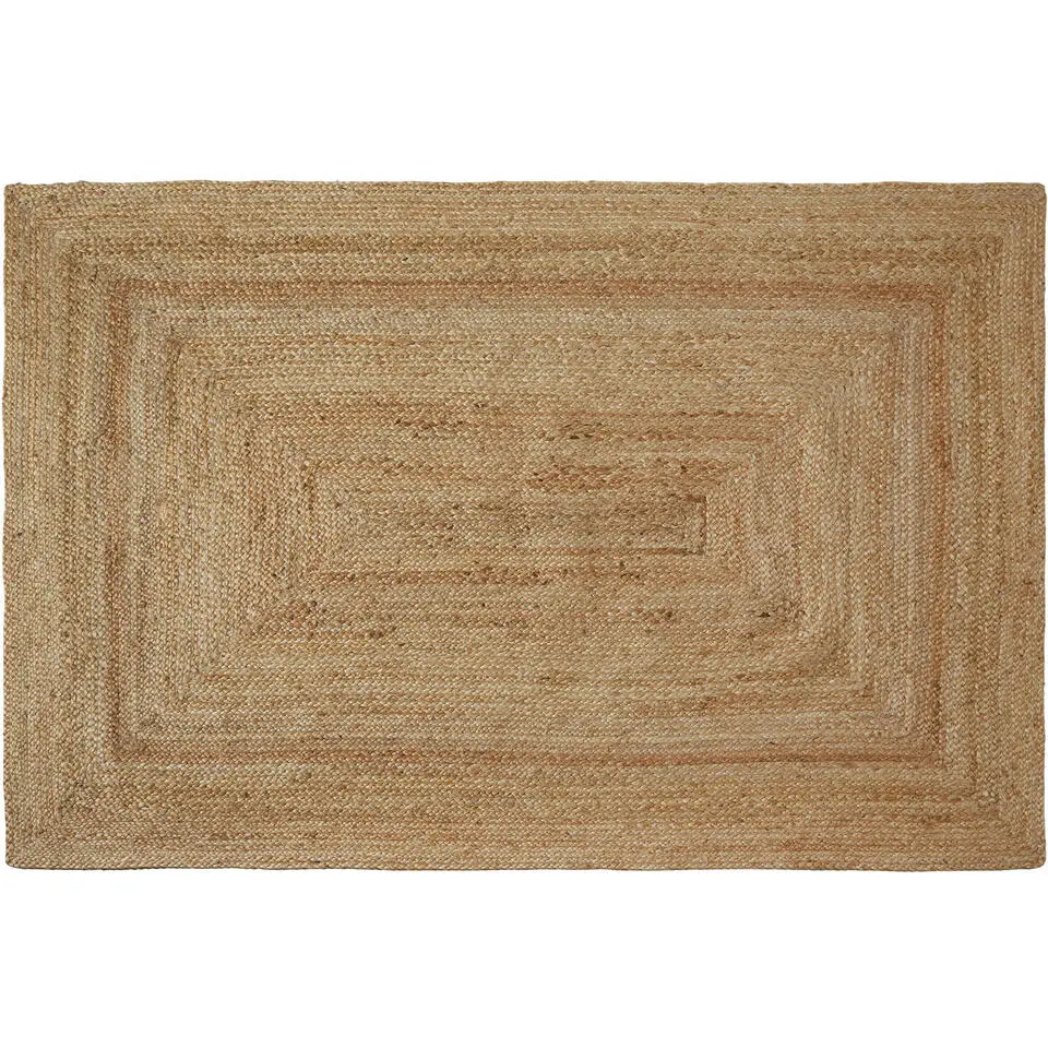 tectake® Handgeweven vloerkleed Glim van jute, boho-stijl 160 x 230 cm