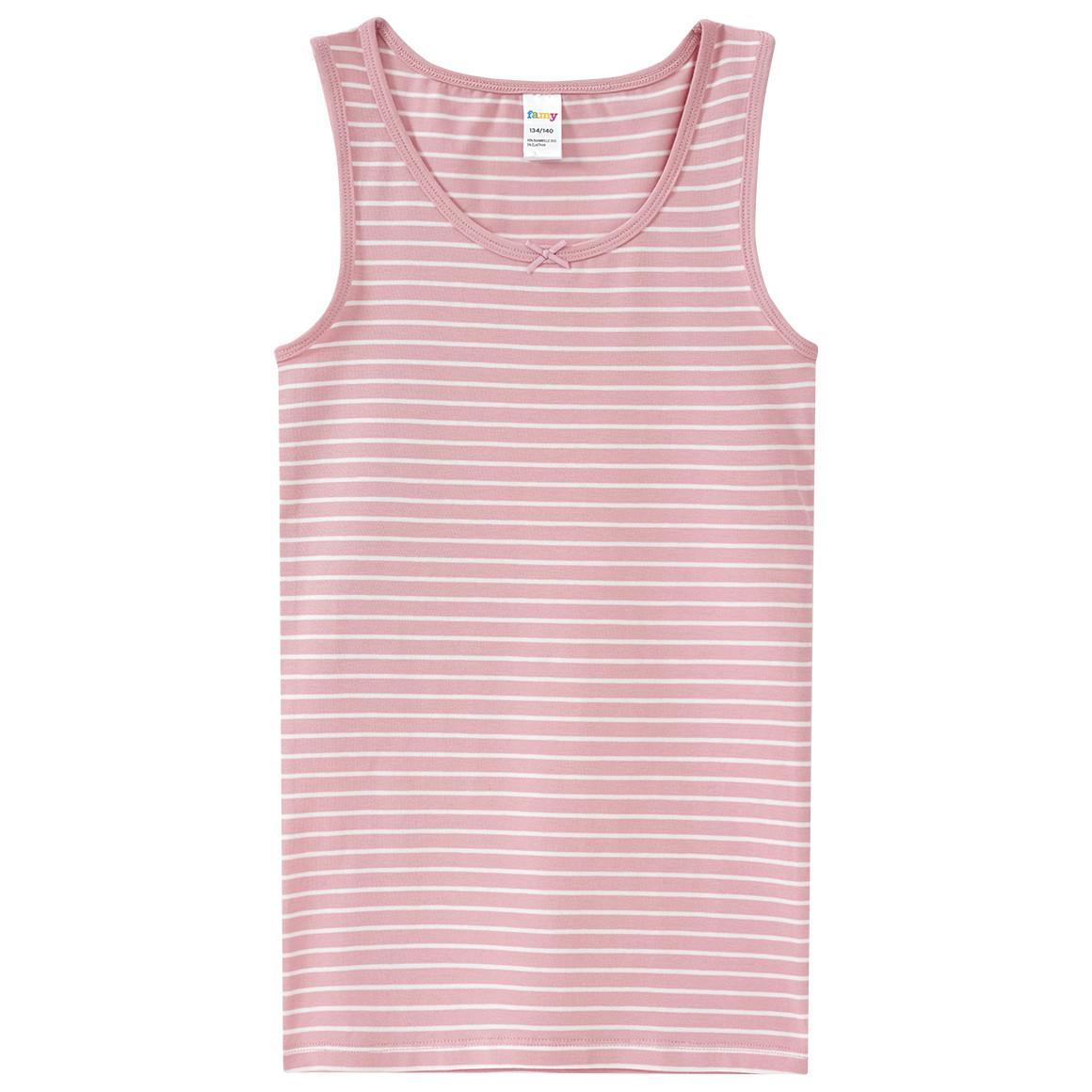 Famy 2 Mädchen Unterhemden aus Bio-Baumwolle rosa / dunkelblau