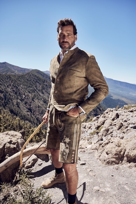 Trachtenhose, Tracht, Ziegenleder, traditionelle Stickereien, Gratis Ledergürtel