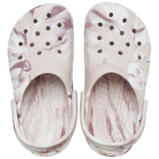 Crocs Classic Marbled K Clogs, Quartz/Multi, 32-33