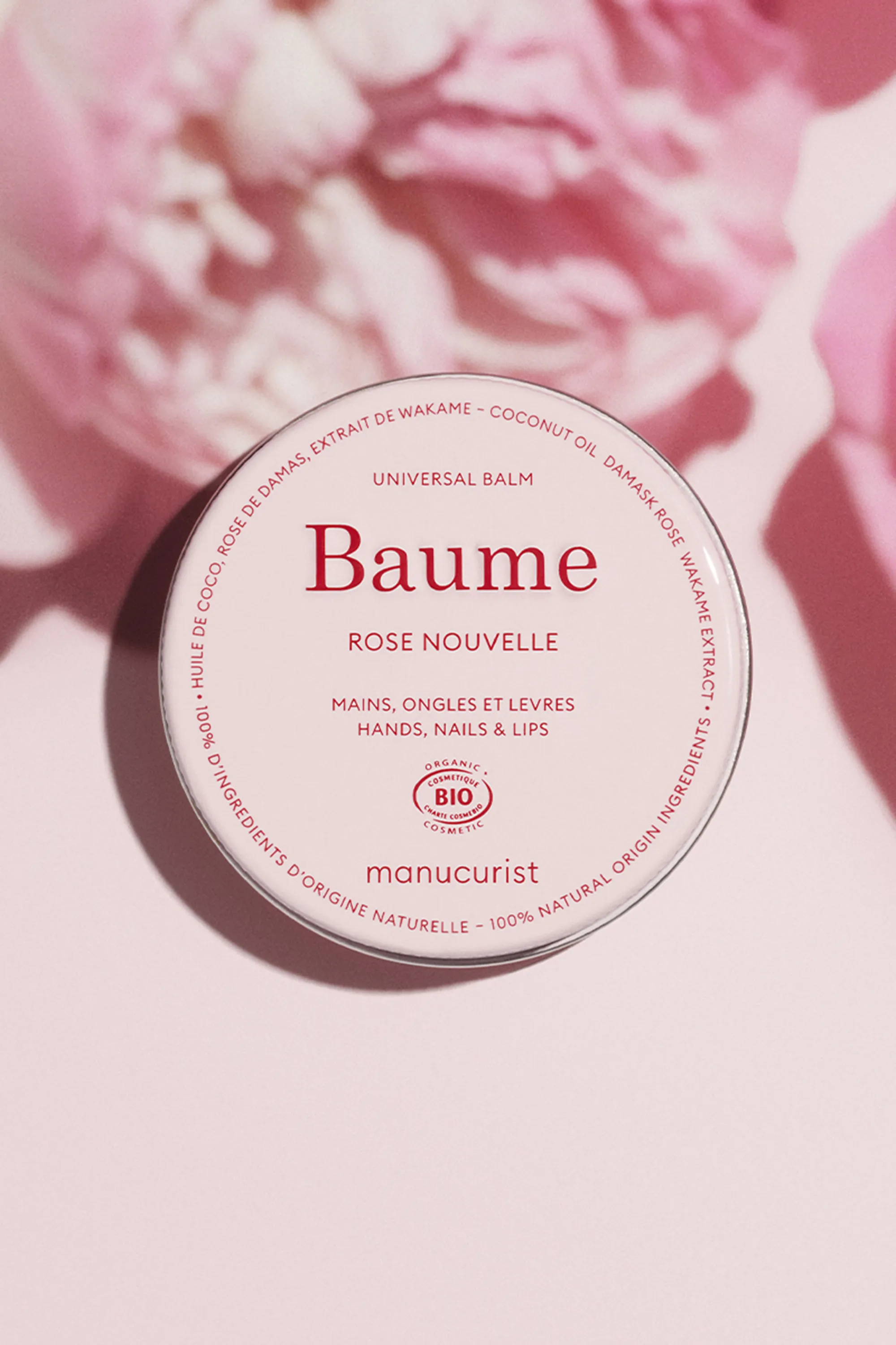 Manucurist Baume multi-usages mains, ongles et lèvres à l’extrait de rose-50 g