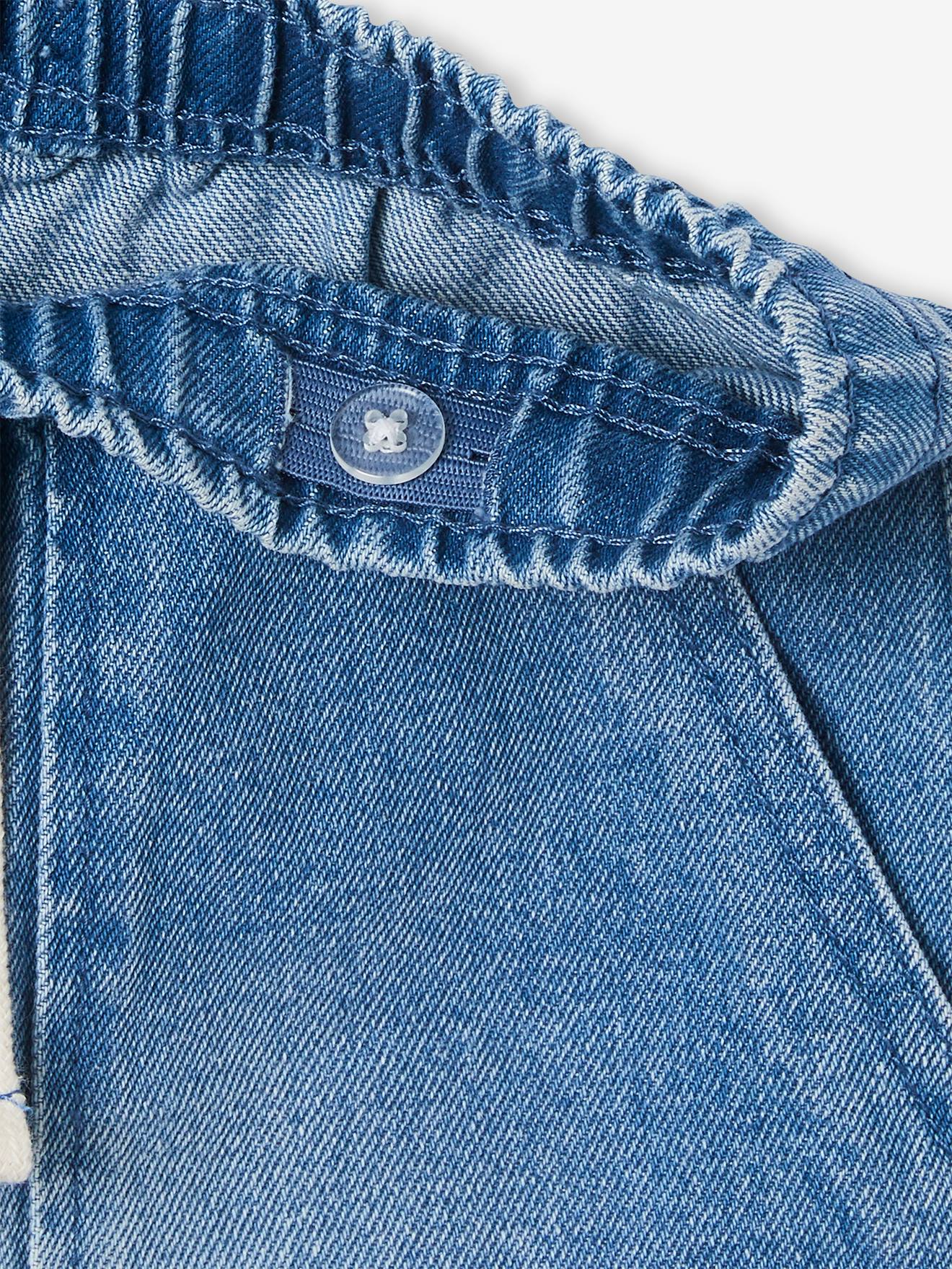 Bermuda jeans Double Stone estilo carpinteiro para meninos