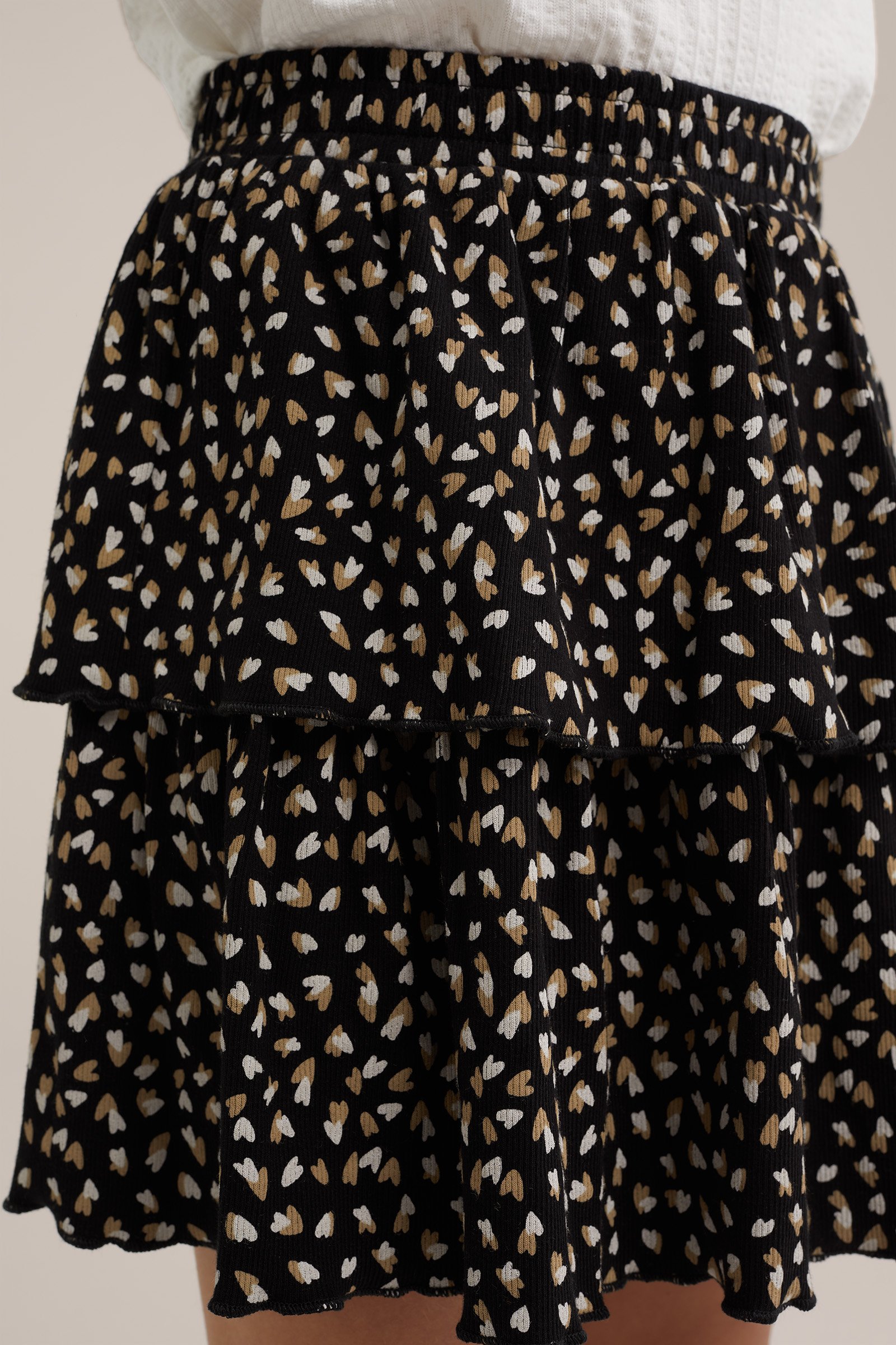 Meisjes rok met dessin WE Fashion Zwart