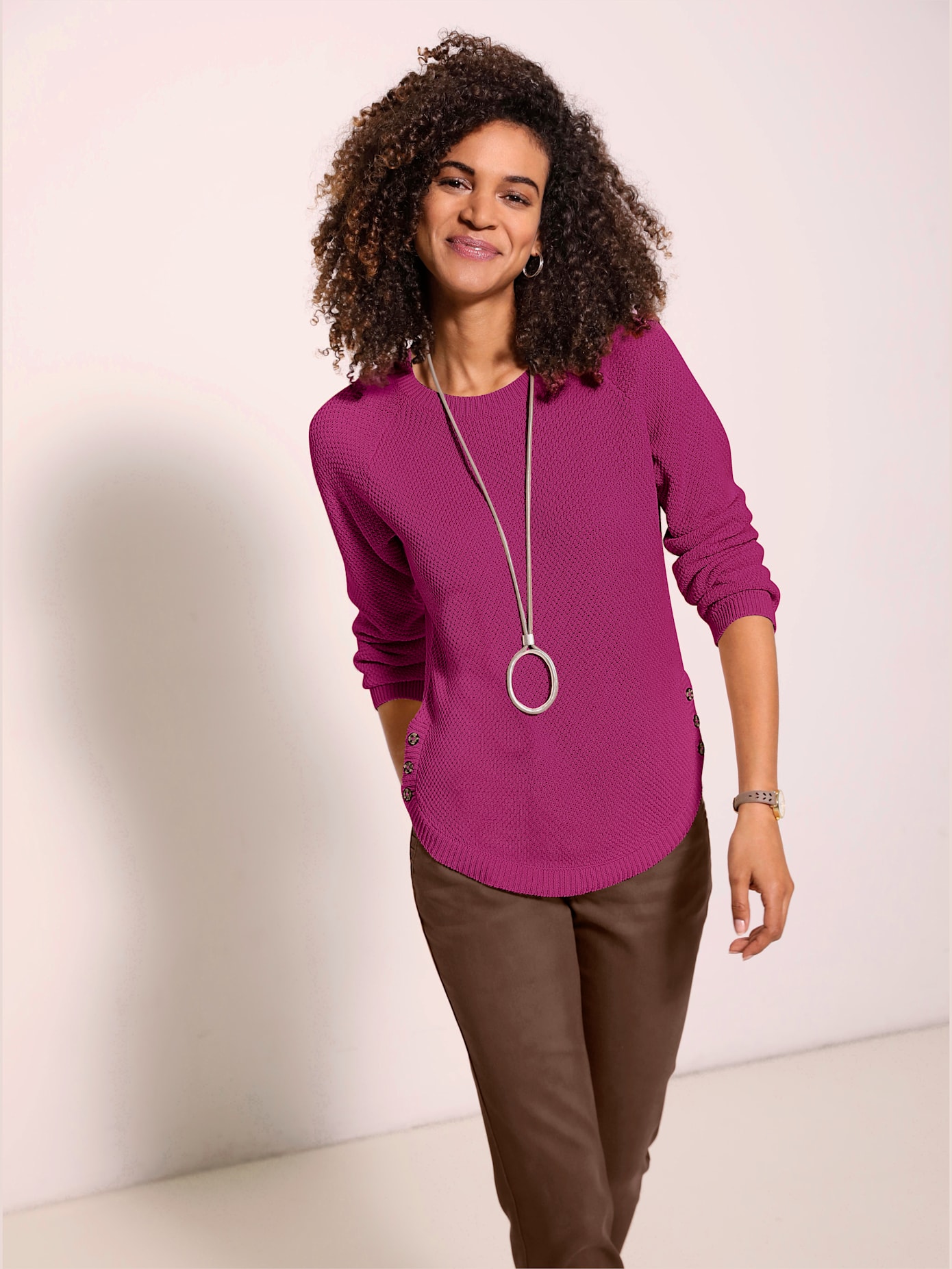Pull encolure ronde 50% coton