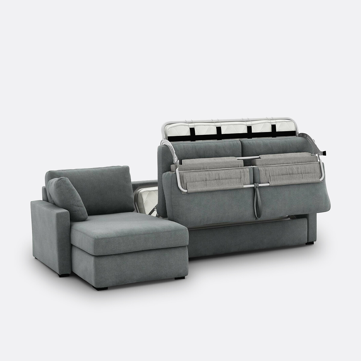 LA REDOUTE INTERIEURS<br>Sofá-cama de canto, tecido texturizado, espuma, Timor