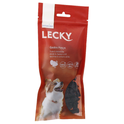 Lecky Hundeleckerli Gastro Happs Trute & Aktivkohle 120g