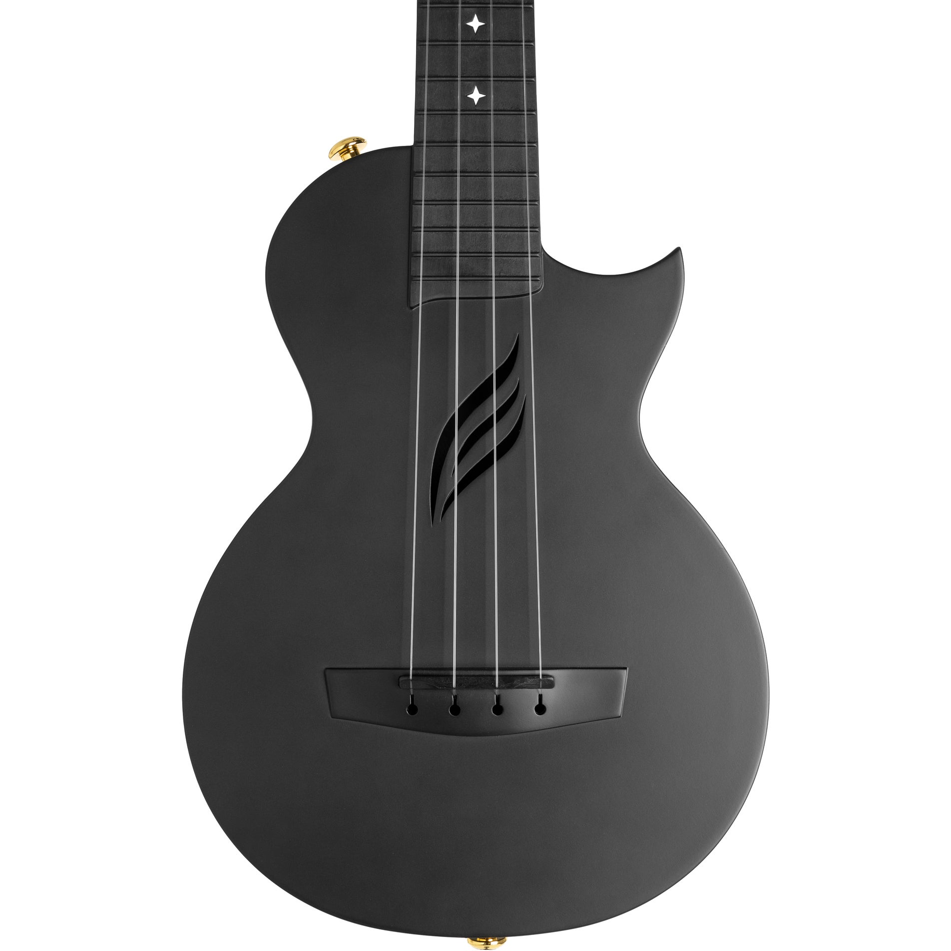 Cascha HH 2258 carbon fiber concert ukelele set zwart