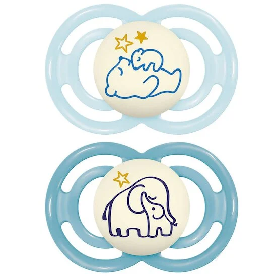 Lot de 2 Sucettes Perfect Nuit 18M+   Animaux Aléatoire        de               Mam