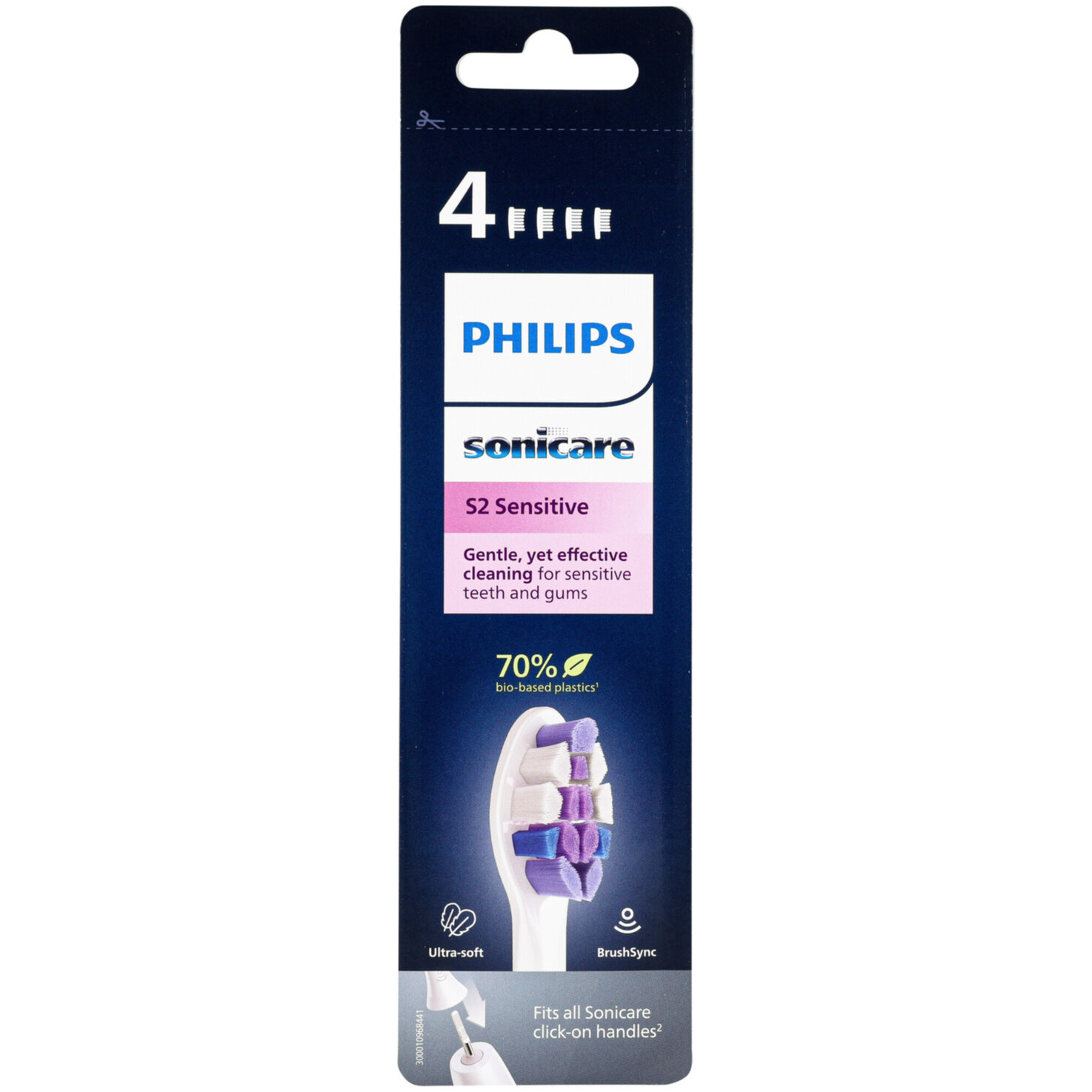 Philips Sensitive (S), 4er Pack, weiss HX6054/10
