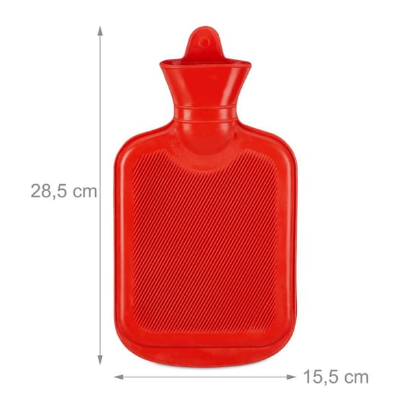 Varmtvannsflaske 1 liter rød