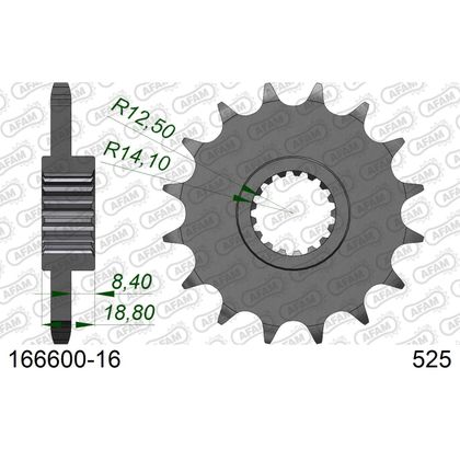 Kit chaine AFAM 525 Type Acier origine