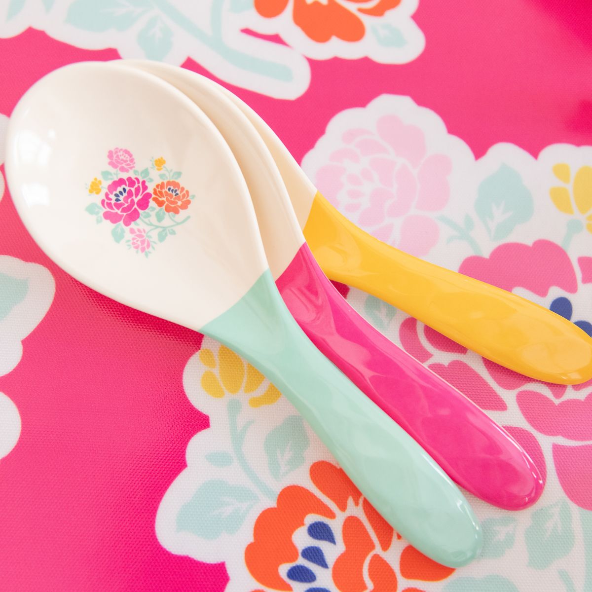 Cuillère à riz fleurs vertes Datcha Pause goûter