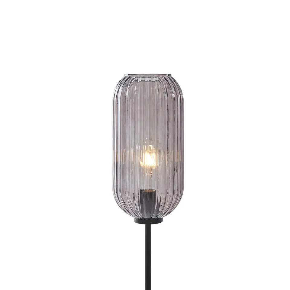 Qazqa vloerlampen rid zwart e27