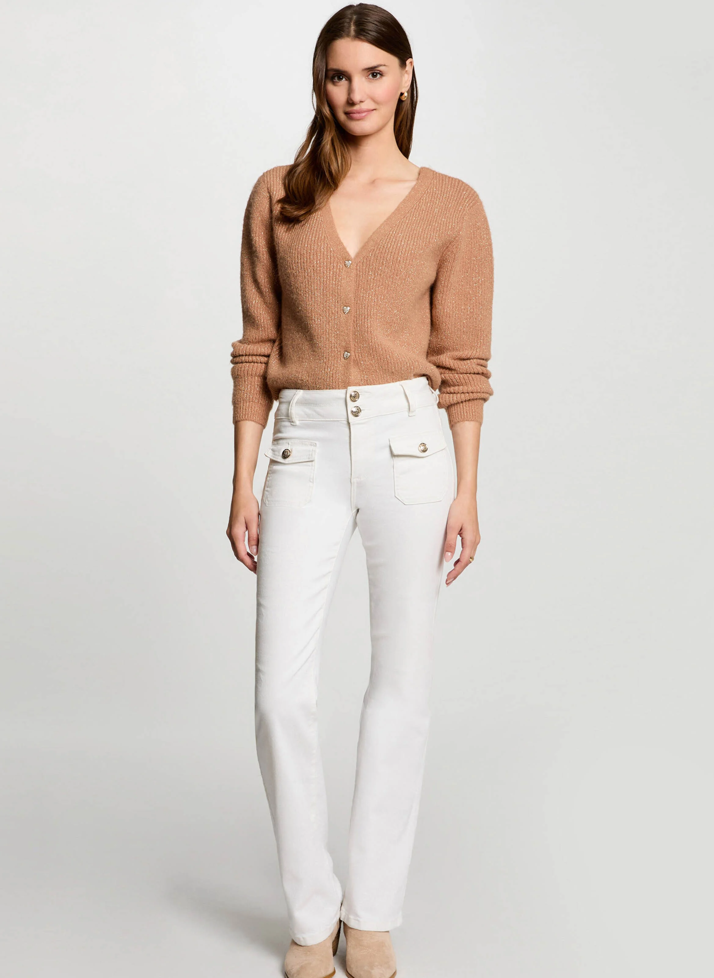 MIMO - Cardigan à col V | Marron