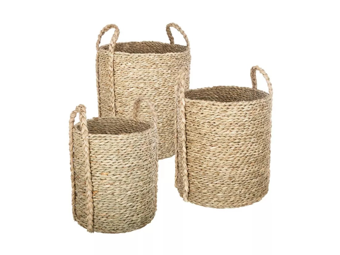 Set de 3 Paniers de rangement en Osier