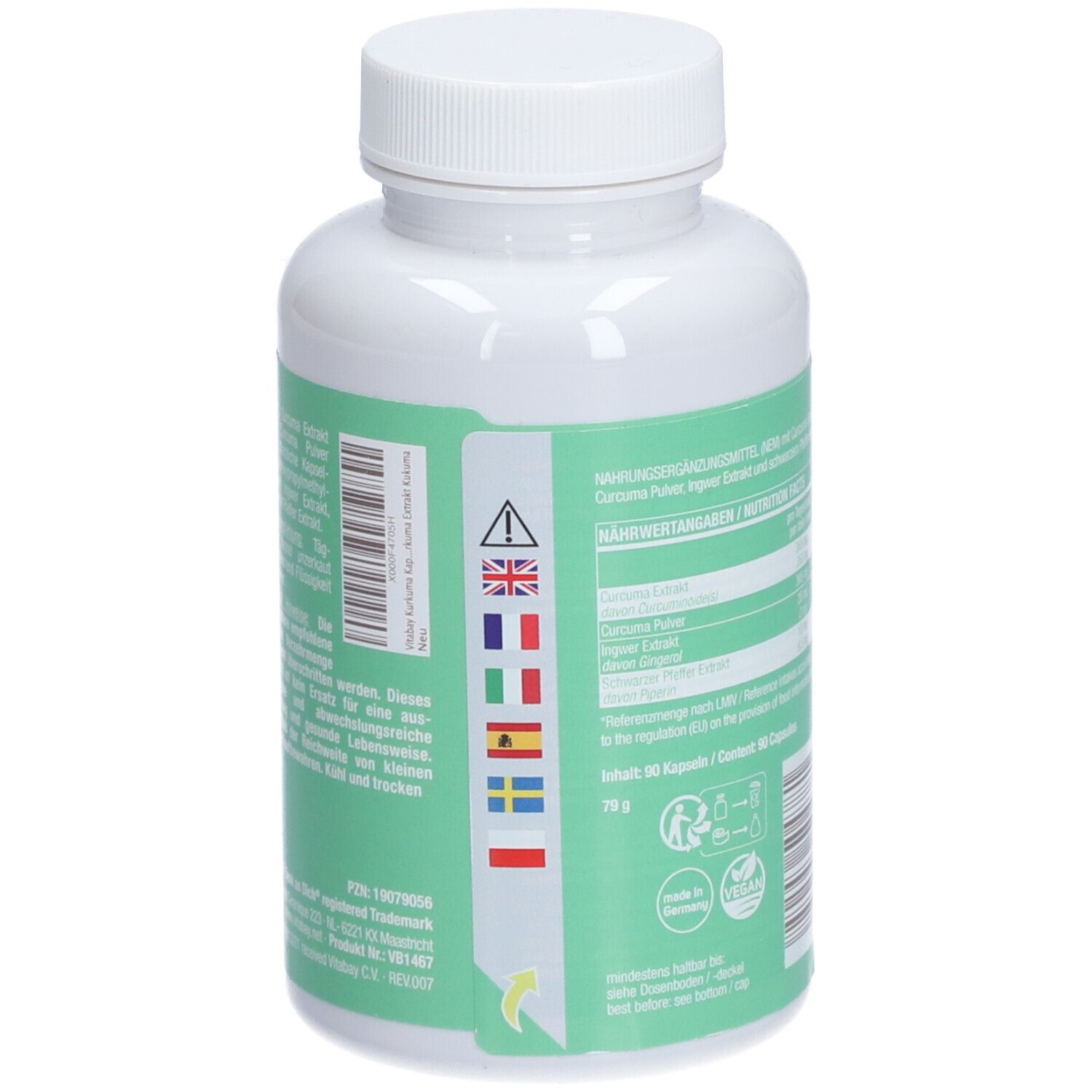 Curcuma Extrakt - 90 vegane Kapseln