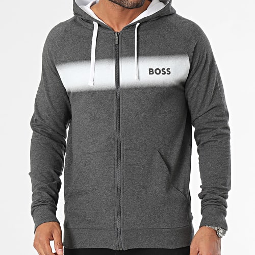 Sweat Zippé Capuche Authentic 50503065 Gris Anthracite Chiné