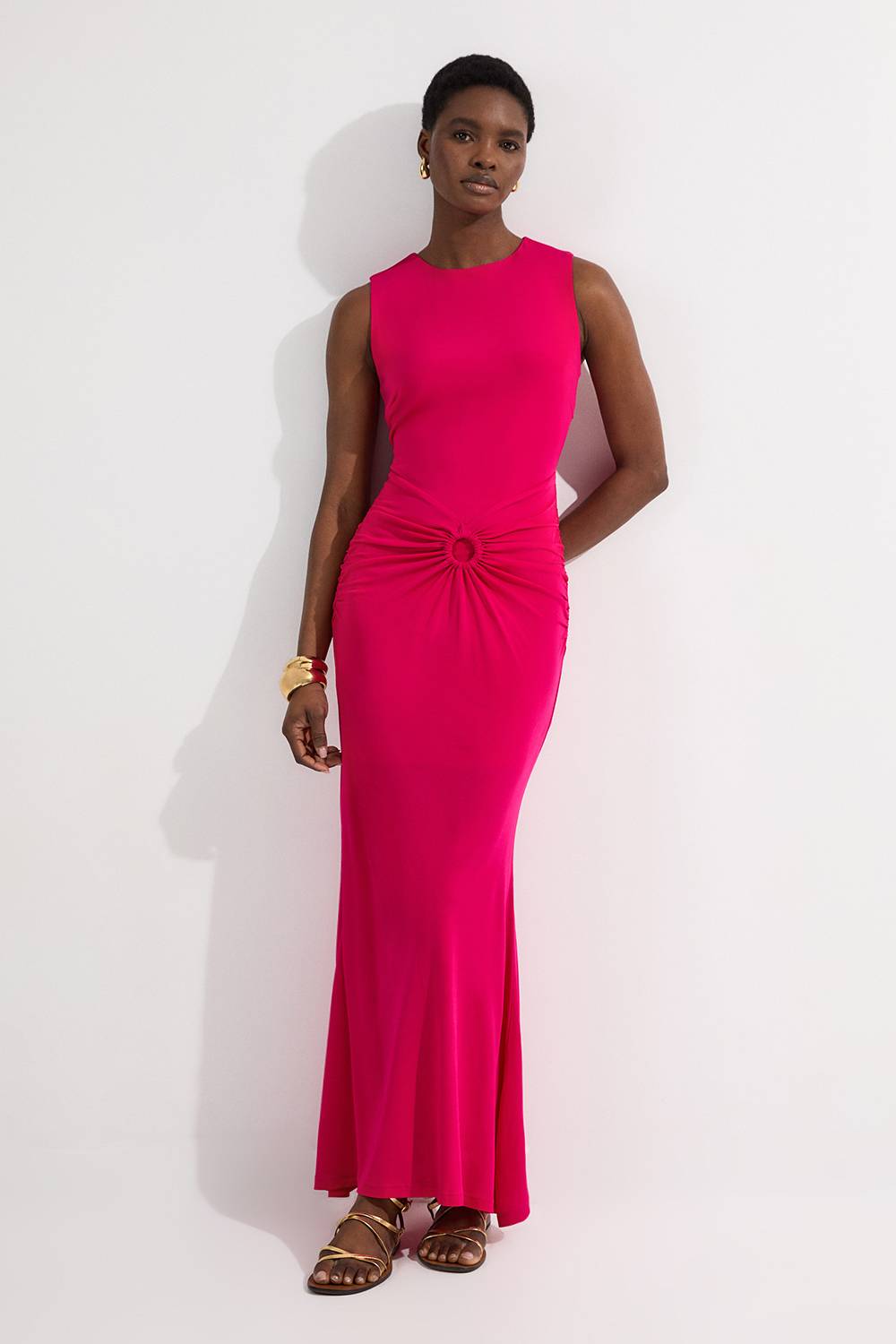 KarenMillen Robe maxi en jersey crêpe stretch premium